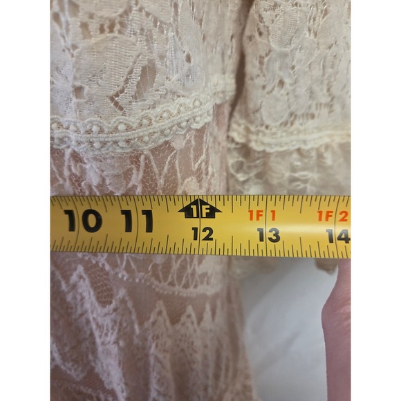 The Cow N by Aje Sun Lace Dress Maxi‎ Boho Romantic Vintage Style Cream - Picture 5 of 6